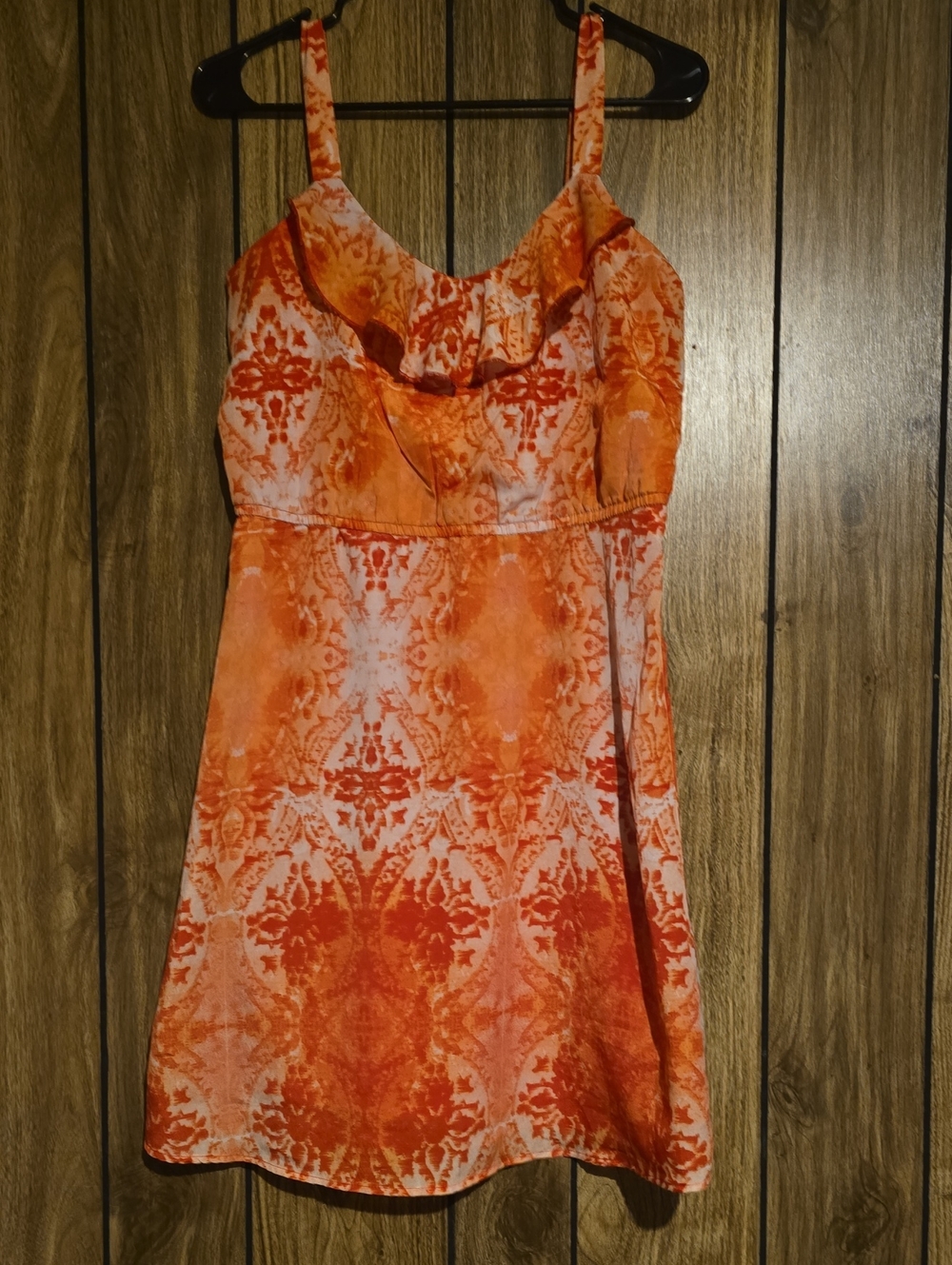 Studio Y Orange Tie-Dye Midi Dress